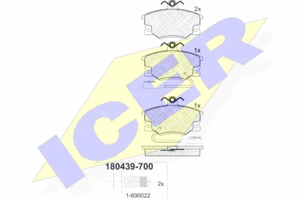 Brake Pad Set, disc brake (180439-700)