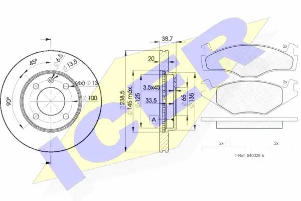 Brake Kit, disc brake (30459-3975)