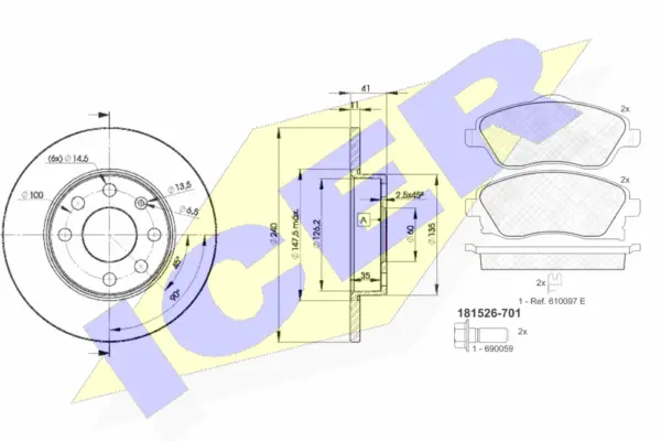 Brake Kit, disc brake (31526-9020)
