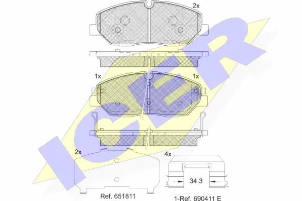 Brake Pad Set, disc brake (182268)