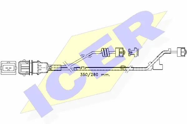 Warning Contact, brake pad wear (610423 E C)