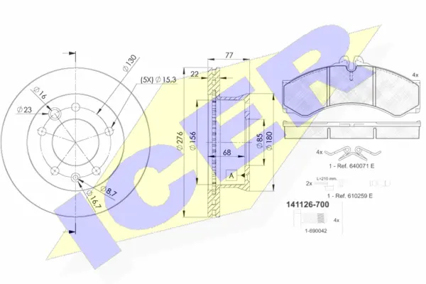 Brake Kit, disc brake (31126-0181)