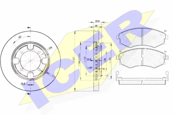 Brake Kit, disc brake (30877-2830)