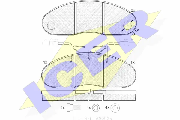 Brake Pad Set, disc brake (140994)