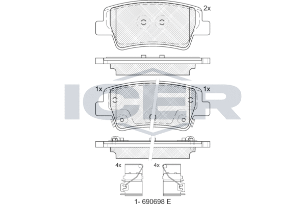 Brake Pad Set, disc brake (182471)
