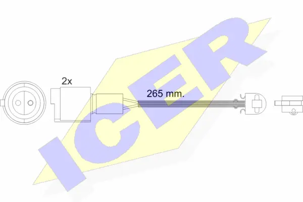 Warning Contact, brake pad wear (610427 E C)