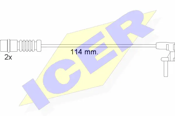 Warning Contact, brake pad wear (610454 E C)