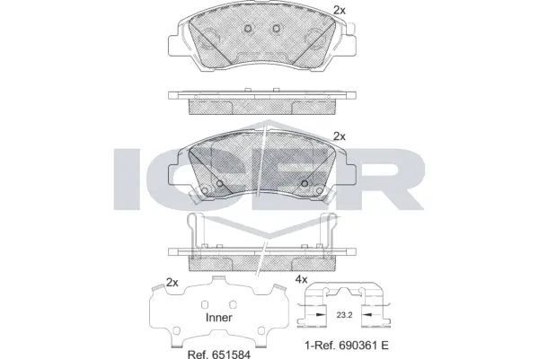 Brake Pad Set, disc brake (182178-233)