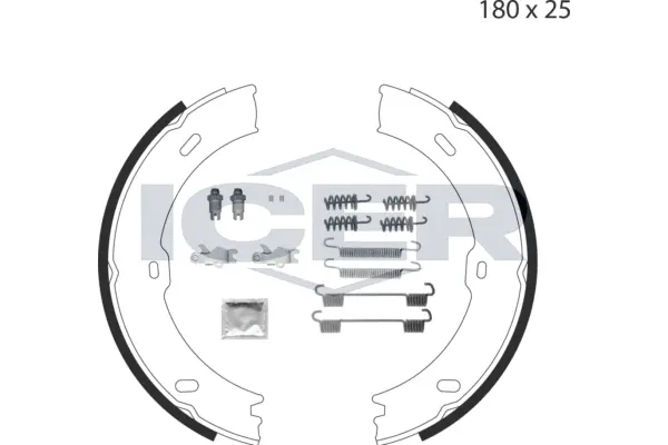 Brake Shoe Set, parking brake (79PB4009 C)