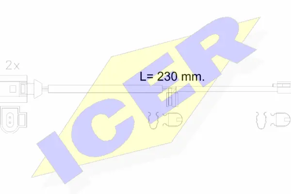Warning Contact, brake pad wear (610611 E C)