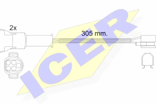 Warning Contact, brake pad wear (610449 E C)