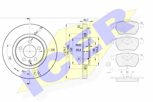 Brake Kit, disc brake (31396-5603)