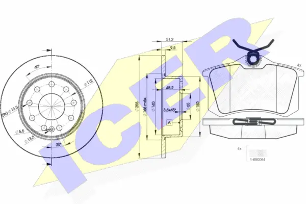 Brake Kit, disc brake (30697-5616)