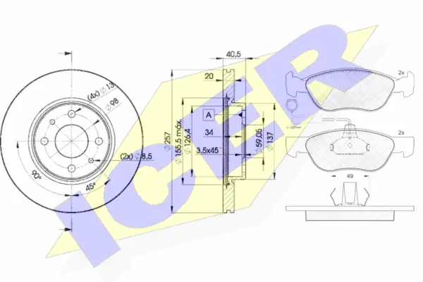 Brake Kit, disc brake (31243-5056)