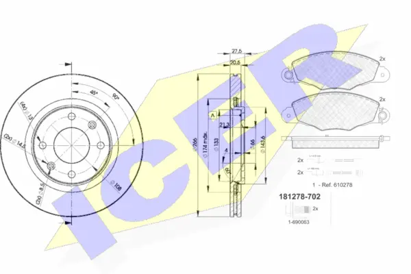 Brake Kit, disc brake (31278-4697)