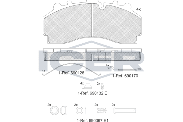 Brake Pad Set, disc brake (152456-066)