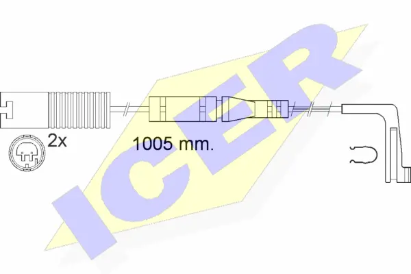 Warning Contact, brake pad wear (610537 E C)