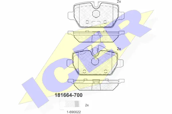 Brake Pad Set, disc brake (181664-700)