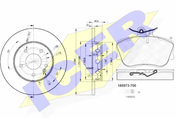Brake Kit, disc brake (30973-3180)