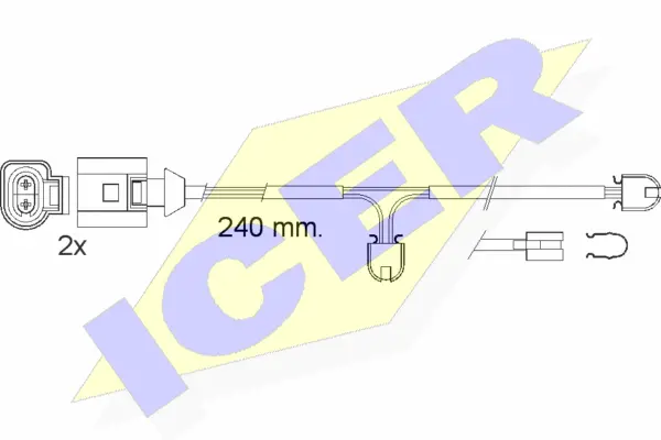 Warning Contact, brake pad wear (610546 E C)
