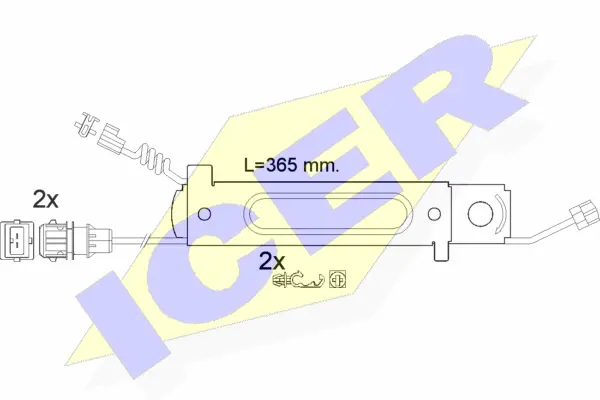 Warning Contact, brake pad wear (610485 E C)