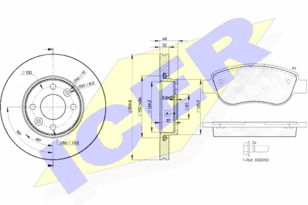 Brake Kit, disc brake (31883-7795)