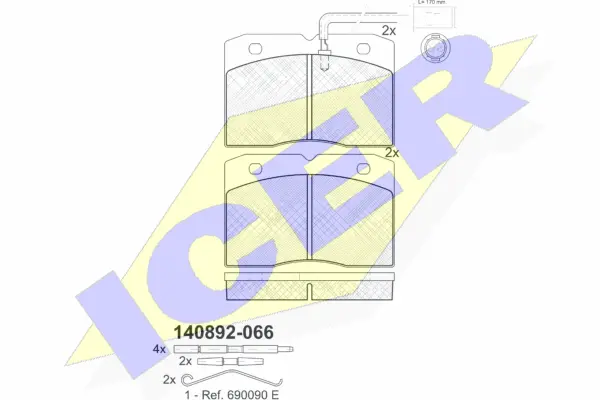Brake Pad Set, disc brake (140892-066)