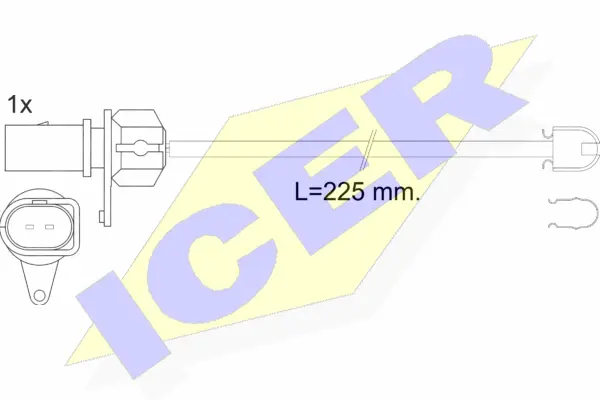 Warning Contact, brake pad wear (610599 E C)