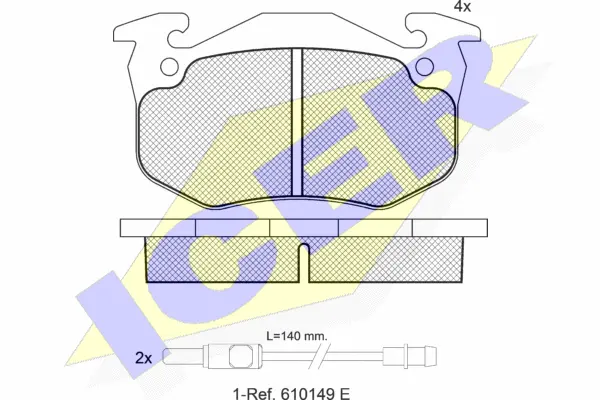 Brake Pad Set, disc brake (180480)
