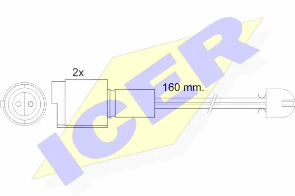 Warning Contact, brake pad wear (610090 E C)