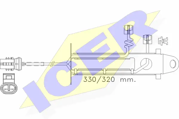 Warning Contact, brake pad wear (610361 E C)