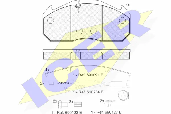 Brake Pad Set, disc brake (151040-112)