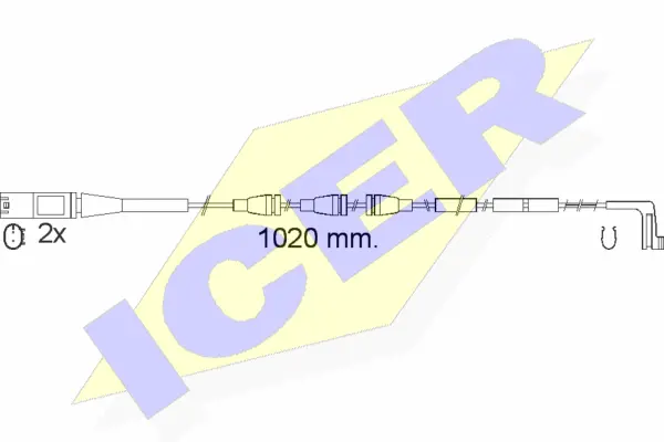 Warning Contact, brake pad wear (610555 E C)