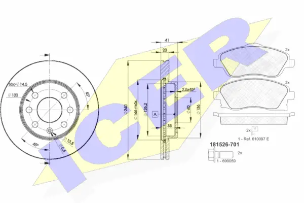Brake Kit, disc brake (31526-9021)
