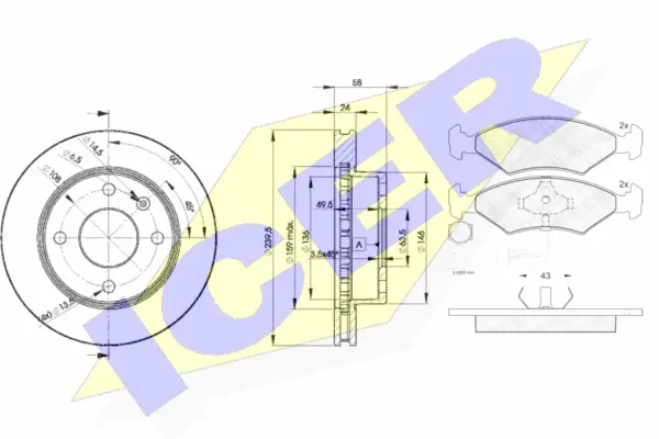 Brake Kit, disc brake (30410-4844)