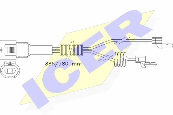 Warning Contact, brake pad wear (610098 E C)