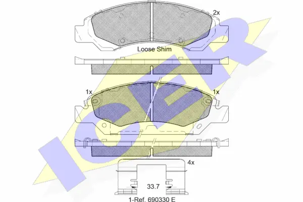 Brake Pad Set, disc brake (182138)