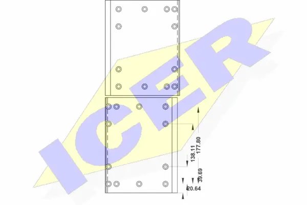 Brake Lining Kit, drum brake (21 9369 00)