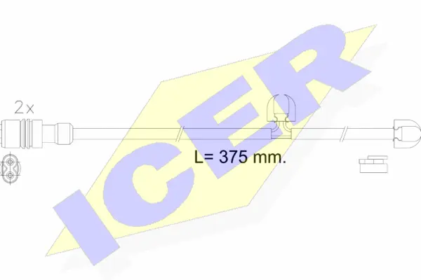 Warning Contact, brake pad wear (610615 E C)