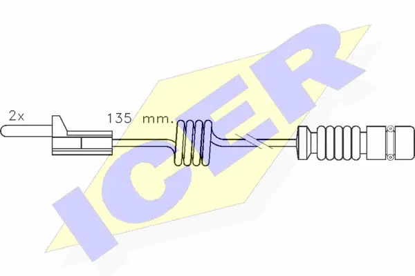 Warning Contact, brake pad wear (610405 E C)
