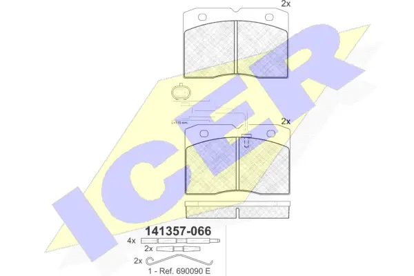 Brake Pad Set, disc brake (141357)