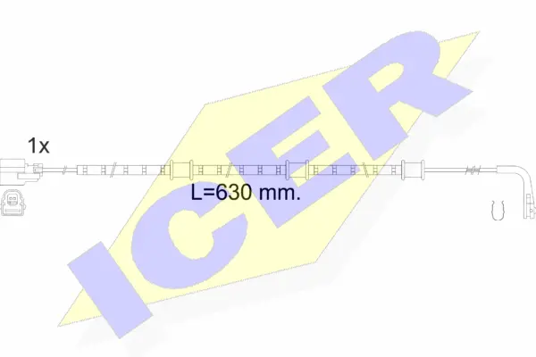 Warning Contact, brake pad wear (610591 E C)