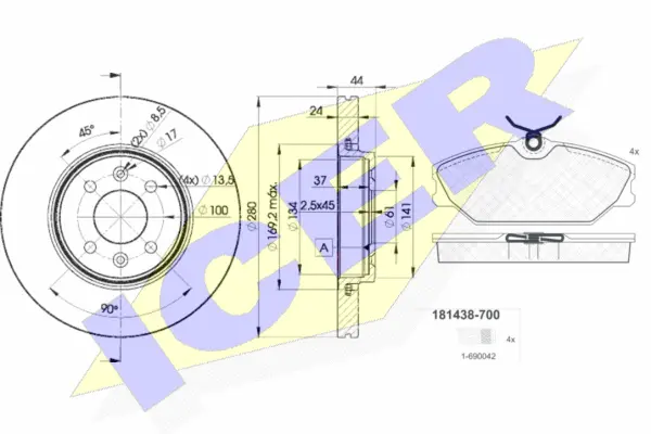 Brake Kit, disc brake (31438-7829)