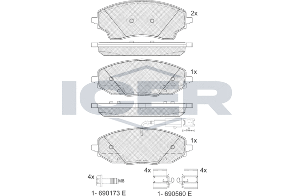 Brake Pad Set, disc brake (142483)