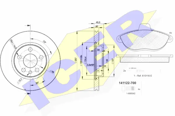 Brake Kit, disc brake (31122-4683)