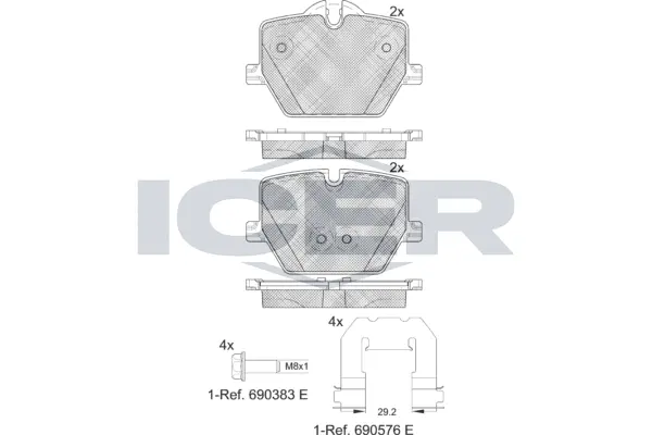 Brake Pad Set, disc brake (182386)