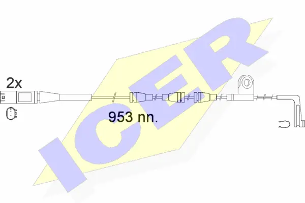 Warning Contact, brake pad wear (610552 E C)