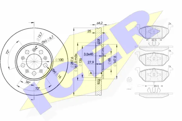 Brake Kit, disc brake (31349-5604)