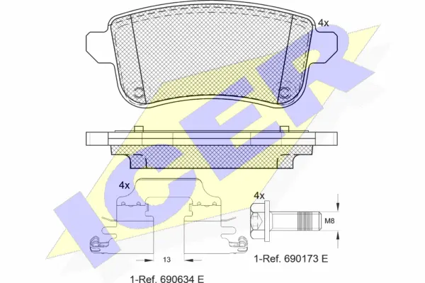 Brake Pad Set, disc brake (181904-203)