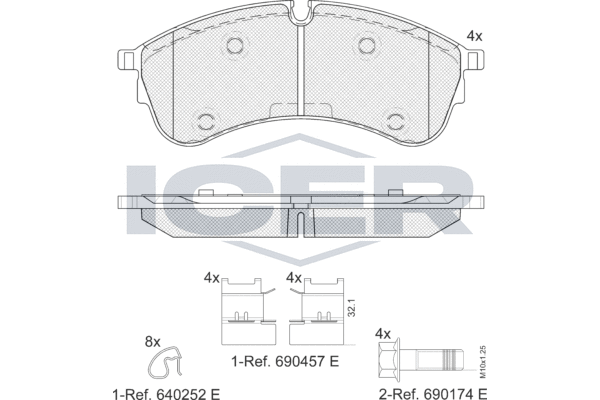 Brake Pad Set, disc brake (LM2283)